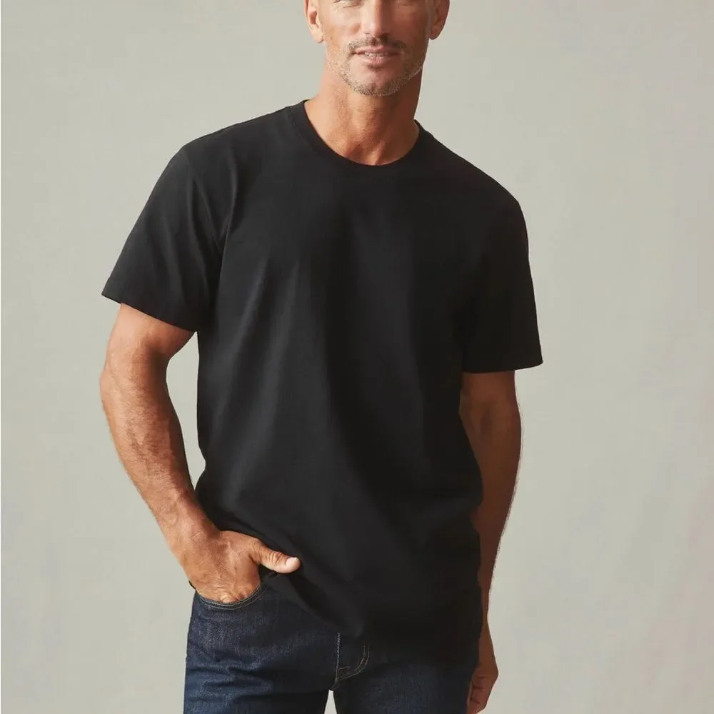 American Giant Mens Vintage Crew Tee Size XL Black Short Sleeve 100% Cotton